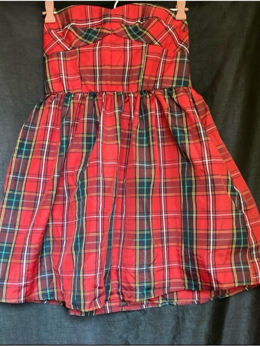 Ardene Red Plaid Tartan Holiday Mini Skirt Size Small